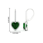 Load image into Gallery viewer, 3-carat-halo-diamond-heart-lever-back-earring-with-emerald-in-white-gold-FDEAR-11235HTGEMGR-3.00CT-NL-WG.jpg