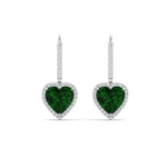 Load image into Gallery viewer, 3-carat-halo-diamond-heart-lever-back-earring-with-emerald-in-white-gold-FDEAR-11235HTGEMGR-3.00CT-NL-WG.jpg