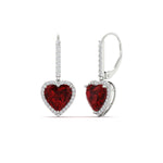 Load image into Gallery viewer, 3-carat-halo-diamond-heart-lever-back-earring-with-ruby-in-white-gold-FDEAR-11235HTGRUDR-3.00CT-NL-WG.jpg
