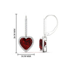 Load image into Gallery viewer, 3-carat-halo-diamond-heart-lever-back-earring-with-ruby-in-white-gold-FDEAR-11235HTGRUDR-3.00CT-NL-WG.jpg