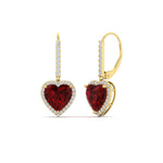 Load image into Gallery viewer, 3-carat-halo-diamond-heart-lever-back-earring-with-ruby-in-yellow-gold-FDEAR-11235HTGRUDR-3.00CT-NL-YG.jpg