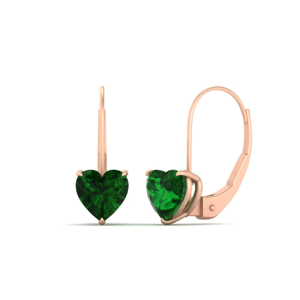 3-carat-heart-stud-emerald-leverback-Earrings-in-rose-gold-FDEAR9225HTGEMGR-3.00 CT-NL-RG