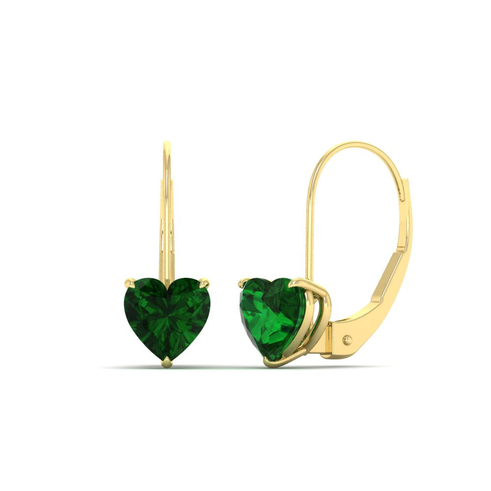 3-carat-heart-stud-emerald-leverback-Earrings-in-yellow-gold-FDEAR9225HTGEMGR-3.00 CT-NL-YG