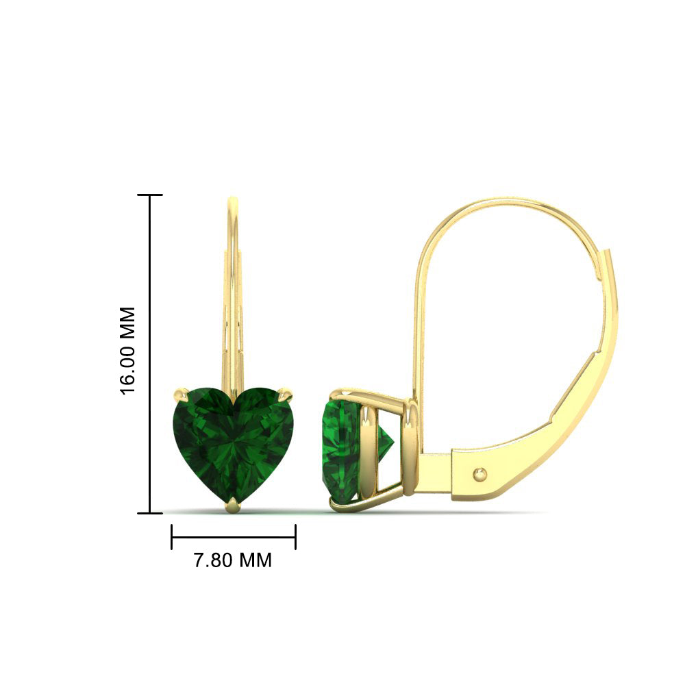 3-carat-heart-stud-emerald-leverback-Earrings-in-yellow-gold-FDEAR9225HTGEMGR-3.00 CT-NL-YG