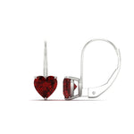 Load image into Gallery viewer, 3-carat-heart-stud-ruby-leverback-Earrings-in-white-gold-FDEAR9225HTGRUDR-3.00 CT-NL-WG

