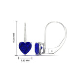 Load image into Gallery viewer, 3-carat-heart-stud-sapphire-leverback-Earrings-in-white-gold-FDEAR9225HTGSABL-3.00 CT-NL-WG
