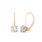 Load image into Gallery viewer, 3-carat-lever-back-round-diamond-studs-earring-in-rose-gold-FDEAR9225RO-3.00CT-NL-RG
