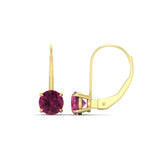 Load image into Gallery viewer, 3-carat-lever-back-round-pink-sapphire-studs-earring-in-yellow-gold-FDEAR9225ROGSADRPI-3.00CT-NL-YG
