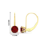 Load image into Gallery viewer, 3-carat-lever-back-round-ruby-studs-earring-in-yellow-gold-FDEAR9225ROGRUDR-3.00CT-NL-YG
