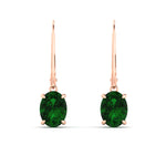Load image into Gallery viewer, 3-carat-leverback-oval-drop-dangle-emerald-earrings-in-rose-gold-fdear11236ovgemgrangle2-3.00ct-nl-rg.jpg?v=1765455500