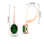 Load image into Gallery viewer, 3-carat-leverback-oval-drop-dangle-emerald-earrings-in-rose-gold-fdear11236ovgemgrangle4-3.00ct-nl-rg-hw.jpg?v=1765455500