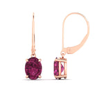 Load image into Gallery viewer, 3-carat-leverback-oval-drop-dangle-pink-sapphire-earrings-in-rose-gold-fdear11236ovgsadrpiangle4-3.00ct-nl-rg.jpg?v=1765455500