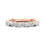 Load image into Gallery viewer, 3-carat-marquise-diamond-stacking-wedding-band-in-rose-gold-FD8398MQB-3.00CT-NL-RG