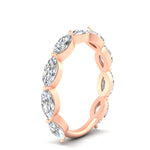 Load image into Gallery viewer, 3-carat-marquise-diamond-stacking-wedding-band-in-rose-gold-FD8398MQBANGLE2-3.00CT-NL-RG