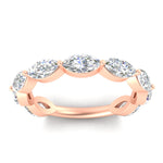 Load image into Gallery viewer, 3-carat-marquise-diamond-stacking-wedding-band-in-rose-gold-FD8398MQBANGLE5-3.00CT-NL-RG