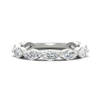 Load image into Gallery viewer, 3-carat-marquise-diamond-stacking-wedding-band-in-white-gold-FD8398MQB-3.00CT-NL-WG