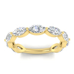 Load image into Gallery viewer, 3-carat-marquise-diamond-stacking-wedding-band-in-yellow-gold-FD8398MQBANGLE5-3.00CT-NL-YG
