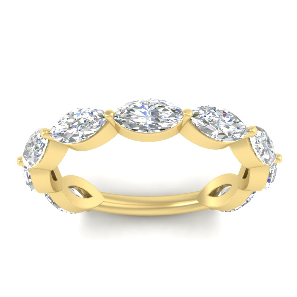 3-carat-marquise-diamond-stacking-wedding-band-in-yellow-gold-FD8398MQBANGLE5-3.00CT-NL-YG