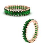 Load image into Gallery viewer, 3-carat-marquise-emerald-eternity-wedding-band-in-rose-gold-FDEWB11257MQBGEMGR-3.00CT-NL-RG