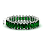 Load image into Gallery viewer, 3-carat-marquise-emerald-eternity-wedding-band-in-white-gold-FDEWB11257MQBGEMGR-3.00CT-NL-WG