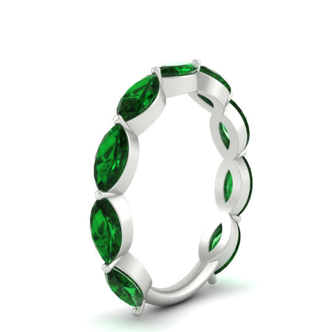 3-carat-marquise-emerald-stacking-wedding-band-in-white-gold-FD8398MQBGEMGRANGLE2-3.00CT-NL-WG