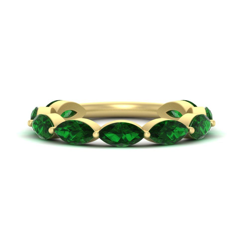 3-carat-marquise-emerald-stacking-wedding-band-in-yellow-gold-FD8398MQBGEMGER-3.00CT-NL-YG