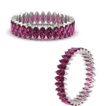 Load image into Gallery viewer, 3-carat-marquise-pink-sapphire-eternity-wedding-band-in-white-gold-FDEWB11257MQBGSADRPI-3.00CT-NL-WG