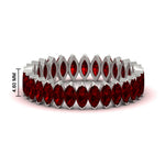 Load image into Gallery viewer, 3-carat-marquise-ruby-eternity-wedding-band-in-white-gold-FDEWB11257MQBGRUDR-3.00CT-NL-WG