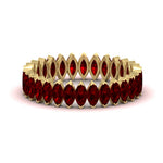 Load image into Gallery viewer, 3-carat-marquise-ruby-eternity-wedding-band-in-yellow-gold-FDEWB11257MQBGRUDR-3.00CT-NL-YG