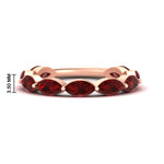 Load image into Gallery viewer, 3-carat-marquise-ruby-stacking-wedding-band-in-rose-gold-FD8398MQBGGRUDR-3.00CT-NL-RG-HW