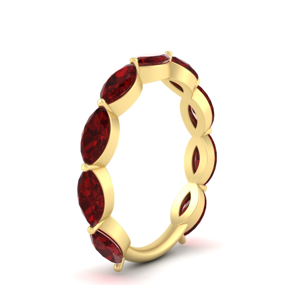 3-carat-marquise-ruby-stacking-wedding-band-in-yellow-gold-FD8398MQBGRUDRANGLE2-3.00CT-NL-YG
