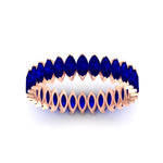 Load image into Gallery viewer, 3-carat-marquise-sapphire-eternity-wedding-band-in-rose-gold-FDEWB11257MQBGSABL-3.00CT-NL-RG