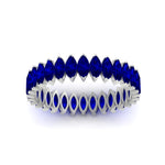 Load image into Gallery viewer, 3-carat-marquise-sapphire-eternity-wedding-band-in-white-gold-FDEWB11257MQBGSABL-3.00CT-NL-WG