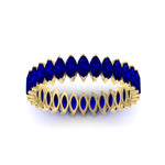 Load image into Gallery viewer, 3-carat-marquise-sapphire-eternity-wedding-band-in-yellow-gold-FDEWB11257MQBGSABL-3.00CT-NL-YG