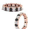 Load image into Gallery viewer, 3-carat-oval-diamond-full-eternity-band-with-black-diamond-in-rose-gold-fdewb8324ovgblackangle3-4.00x3.00mm-nl-rg