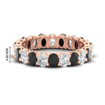 Load image into Gallery viewer, 3-carat-oval-diamond-full-eternity-band-with-black-diamond-in-rose-gold-fdewb8324ovgblacksleep-4.00x3.00mm-nl-rg-hw