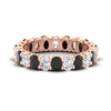 Load image into Gallery viewer, 3-carat-oval-diamond-full-eternity-band-with-black-diamond-in-rose-gold-fdewb8324ovgblacksleep-4.00x3.00mm-nl-rg