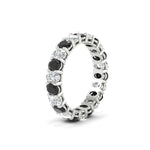 Load image into Gallery viewer, 3-carat-oval-diamond-full-eternity-band-with-black-diamond-in-white-gold-fdewb8324ovgblackangle2-4.00x3.00mm-nl-wg