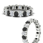 Load image into Gallery viewer, 3-carat-oval-diamond-full-eternity-band-with-black-diamond-in-white-gold-fdewb8324ovgblackangle3-4.00x3.00mm-nl-wg