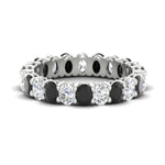 Load image into Gallery viewer, 3-carat-oval-diamond-full-eternity-band-with-black-diamond-in-white-gold-fdewb8324ovgblacksleep-4.00x3.00mm-nl-wg