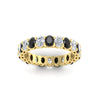 Load image into Gallery viewer, 3-carat-oval-diamond-full-eternity-band-with-black-diamond-in-yellow-gold-fdewb8324ovgblackangle5-4.00x3.00mm-nl-yg