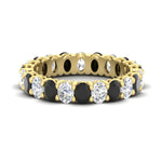 Load image into Gallery viewer, 3-carat-oval-diamond-full-eternity-band-with-black-diamond-in-yellow-gold-fdewb8324ovgblacksleep-4.00x3.00mm-nl-yg