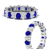 Load image into Gallery viewer, 3-carat-oval-diamond-full-eternity-band-with-blue-saphhire-in-white-gold-fdewb8324ovgsablangle3-4.00x3.00mm-nl-wg