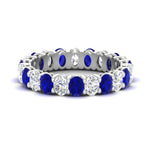 Load image into Gallery viewer, 3-carat-oval-diamond-full-eternity-band-with-blue-saphhire-in-white-gold-fdewb8324ovgsablsleep-4.00x3.00mm-nl-wg