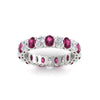 Load image into Gallery viewer, 3-carat-oval-diamond-full-eternity-band-with-pink-saphhire-in-white-gold-fdewb8324ovgsadrpiangle5-4.00x3.00mm-nl-wg