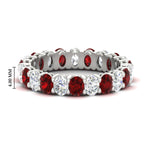 Load image into Gallery viewer, 3-carat-oval-diamond-full-eternity-band-with-ruby-in-white-gold-fdewb8324ovgrudrsleep-4.00x3.00mm-nl-wg-hw