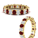 Load image into Gallery viewer, 3-carat-oval-diamond-full-eternity-band-with-ruby-in-yellow-gold-fdewb8324ovgrudrangle3-4.00x3.00mm-nl-yg