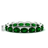 Load image into Gallery viewer, 3-carat-oval-emerald-eternity-ring-in-white-gold-FDEWB8425OVGEMGR-3.00CT-NL-WG-HW