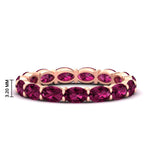 Load image into Gallery viewer, 3-carat-oval-pink-sapphire-eternity-ring-in-rose-gold-FDEWB8425OVGSADRPI-3.00CT-NL-RG-HW