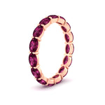 Load image into Gallery viewer, 3-carat-oval-pink-sapphire-eternity-ring-in-rose-gold-FDEWB8425OVGSADRPIANGLE2-3.00CT-NL-RG